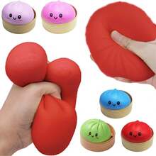 4PCS-Glitter Dumpling Squishy,Dumpling Squishies,Colorful Dumpling Stress Balls Fidget,Jumbo Squishy Toy With Steamer Box,Soft Squeeze Decompression Dough - Nhiều màu 2 - Xem 2