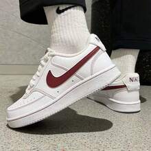 Nike Giày thể thao nữ COURT VISION phong cách retro thường ngày - Trắng/Đỏ - Xem 8