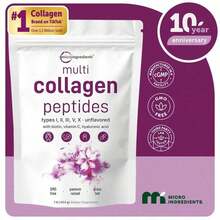 Miriyalyad Multi Collagen Peptides Powder, 16oz |   Full Spectrum Type I, II, III, V, X + Biotin, Hyaluronic Acid, & Vitamin C |   Unflavored |   Keto & Paleo Friendly |   Non-GMO[Free Shipping ] - 2PCS - 查看 2