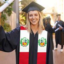 Peru Peruvian Flag Graduation /Sash/Scarf 2026 Double Sided International Student Graduation Decoration Gift For Men Women 72 Inches Length Premium Graduation For International Graduates-6.45"Width X 70.8"Length - 預設 - 查看 4