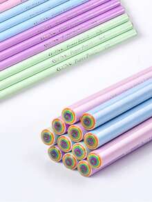 Bộ 9 bút chì cầu vồng ruột HB, bọc giấy, thích hợp để viết, làm văn phòng phẩm, đồ dùng học tập, quà tặng ngày lễ. - mặc định - Xem 3