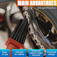 1PC Bicycle Chain Brush Cleaning Chain Brush Motorcycle Bicycle Cleaning Brush Three Sided Chain Cleaning Large Brush - Multicolor - View 8