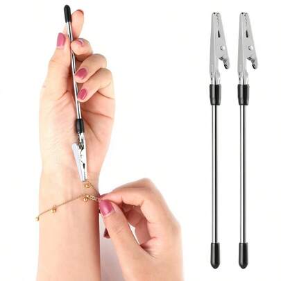 2-Piece Bracelet Helper Tool Set - Bracelet Clips, Jewelry Making Kit, And Holder For Necklaces, Bracelets, And Watches