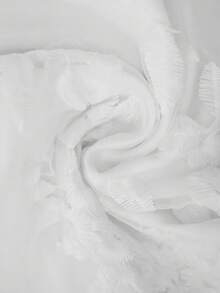 Solid Color Elegant Bohemian Party Embroidered Applique Mesh Patchwork Dress White - White - View 9