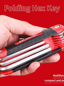 折叠式六角扳手工具套装 多功能 Torx 六角内六角螺丝刀组合 - 折疊式內六角扳手 - 查看 2