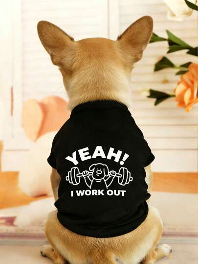 1pc Pet Dog Vest, Lightweight Breathable Sleeveless Shirt For Small Dogs & Cats, Suitable For Summer, Poodle Teddy Puppy Apparel, Wearable All Seasons