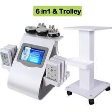 Máquina de cavitación ultrasónica de 6 en 1 con 40 kHz de frecuencia, masajeador corporal por vibración, máquina de adelgazamiento con carro, vacío, radiofrecuencia, liposucción y láser - BFV766IN1T - Ver 5