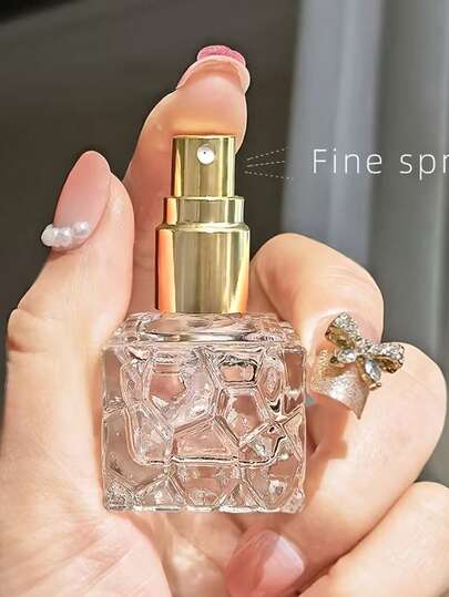 1/3 chiếc bình xịt nước hoa mini bằng thủy tinh trong suốt 10ml - Bình xịt nhỏ có thể nạp lại, vật dụng cần thiết khi đi du lịch, phun sương mịn - Người bạn đồng hành thiết yếu khi đi du lịch, chai nước hoa, dùng cho phòng ngủ, sử dụng hàng ngày, nước hoa, hộp đựng bằng thủy tinh, bình xịt nước hoa, hộp đựng có thể nạp lại, chai thủy tinh