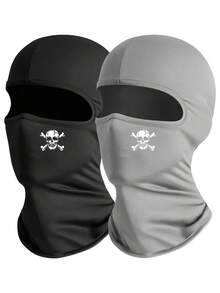 1pc/2pcs Printed Balaclava Face Mask, Unisex Ski Mask, UV Protection Windproof Scarf, Suitable For Hiking, Fishing, Cycling - F - View 19
