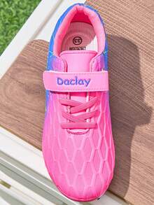 Tacos de fútbol con cordones degradados para niños y niñas - Rosa Fucsia - Ver 5