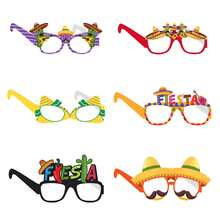 6pcs Paper Mexican Carnival Party Photo Booth Props Glasses, Paper Photo Booth Props - View 5