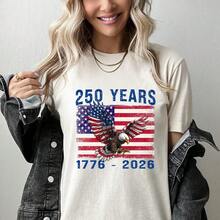 America 250th Anniversary Shirt Celebrate Our 1776-2026 Anniversary Tee - trắng - Xem 1