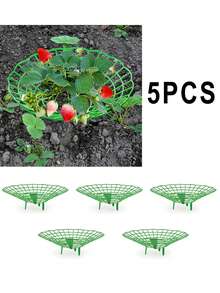1/3/5pcs Green Strawberry Support Rack Set, Strawberry Planting Rack, Suitable For Strawberry Planting, Anti-Corrosion Gardening Accessory, Adopting Open Grid Design, Applicable For Strawberry And Small Vegetable Planting Support, Effectively Prevent Fruit From Contacting Soil And Molding, Improve Ventilation And Lighting Around Fruit, Prevent Drooping, Keep Fruit Clean And In Good Condition, Suitable For Garden, Vegetable Garden, Yard And Home Gardening - beraneka warna - View 8