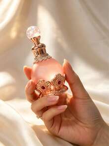 15ml Exquisite Rhinestone-Decorated Enamel Bottle, Mini Refillable Container, Portable Travel/Holiday Personal Care, Perfume & Essential Oil Sample Bottle, Home Decor, Ideal Gift For Girls (Perfume Not Included, Empty Bottle Only) - View 3