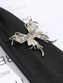 1 pieza Corbata de mujer de moda casual con decoración de mariposa de metal ajustable, adecuada para la calle, fiestas, banquetes, atuendos personalizados, festivales y viajes - Multicolor - Ver 3