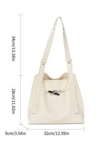 Large Capacity Versatile Commuter Underarm Bag For Women - White - View 10