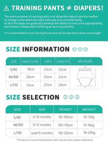 6pcs Washable Digital Print Potty Training Pants, Unisex Baby Toddler Reusable Toilet Learning Underwear - Blue Duck - View 2