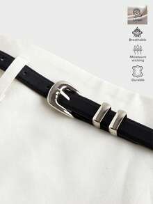 Floreya Damen Leinen A-Linien Rock, hochwertiger, lässiger, eleganter weißer vielseitiger Rock mit Gürtel für den Frühling - Weiss - Übersicht 7