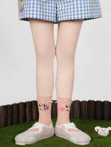 1双春夏新款可爱卡通趣味小猪图案舒适中筒袜 - 彩色 - 查看 4