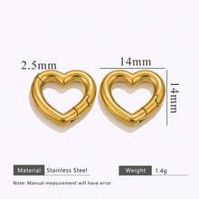 2 chiếc vòng khóa lò xo bằng thép không gỉ 304 mạ vàng và bạc, hình tròn và hình trái tim, dùng để làm đồ trang sức thủ công. - khóa mùa xuân - Xem 17