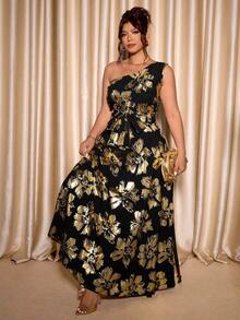 Plus Size Dresses - Black - View 4