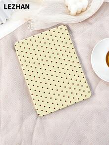 Ốp bảo vệ máy tính bảng nền màu be với họa tiết chấm bi nâu, có khe cắm bút cảm ứng, chống rơi vỡ, giá đỡ gấp ba, tương thích với iPad 10.2", Pro 11" 2021/2020/thế hệ thứ 10, (A16) 11" thế hệ thứ 11 2025, thế hệ thứ 8/9/10, Galaxy Tab A8 10.5" 2022, Matepad 10.4"/Tab, hỗ trợ chế độ ngủ/thức, quà tặng cá nhân lãng mạn. - Nhiều màu - Xem 1