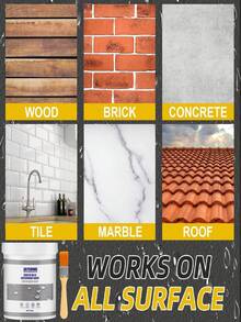 JAYSUING 300g Waterproof Sealant + Brush, Bathroom, Kitchen, Exterior Wall Leak Repair Coating, Quickly And Effectively Repairs Wall Cracks, Provides Long-Lasting Sealing And Repair Effect, Making Your Walls Look Like New For Years To Come - A - View 6