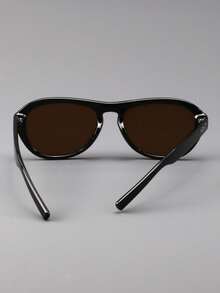 1 Pair Men's Single Bridge Round Rivet Retro Versatile Street Style Fashion Fashion Glasses - Multicolor - View 5