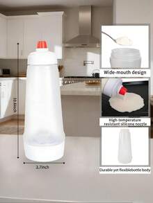 1pc Batter Dispenser, Pancake Mix Dispenser With Whisk Ball And Stand Base, Pancake Batter Mixer With BlenderBall For Pancakes, Crepes, Waffle, Muffins,  Cupcakes, And More,Pancake Batter Dispenser – 2-In-1 Pancake Dispenser Mixer Bottle With Stainless Steel Wire Whisk Ball – Pancake Maker, Also Used For Nutritional Supplements.Easy-To-Pour Pancake Batter Dispenser With Mixing Balls-Suitable For Cupcakes, Muffins And Pancakes-Kitchen Gadgets With Measuring Marks-Hand-Cranked Batter Mixing Bottle-Batter Dispenser-Cream Mixing Distribution Pot. - Multicolor - View 11