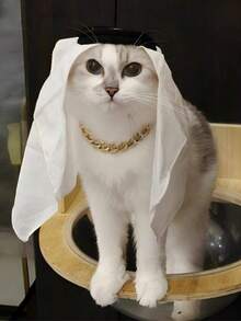 1pc Handmade Pet Sun Protection & Windproof Headscarf Hat, Pet Grooming Accessory - Multicolor - View 7