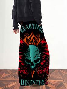 Beautiful Disaster Skull Design Print Sweatpants For Men And Women Fashion Casual Pants With Bold Graphic Art And Comfortable Fit - Nhiều màu - Xem 4
