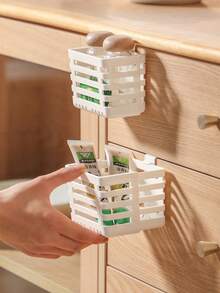 1/2/3 Pcs Adjustable Telescopic Hanging Basket, Space Saving Wall Hanging Storage Organizer For Home Dorm Fridge, Hydroponic Plant & Fish Food Container - A - View 3