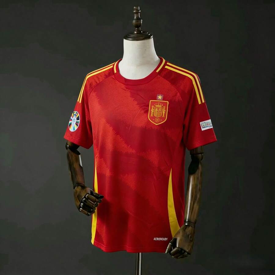 Spain Lamine Ya-Mal Euro 2024 Home Jersey | BRAND NEW Vintage Soccer - Đỏ - Xem 1