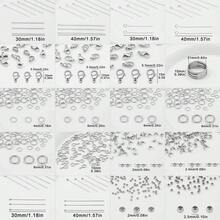 20-200件不锈钢首饰制作配件,包括首饰别针、扣环,DIY首饰制作材料,适用于项链、耳环、手链串珠工艺 - DIY不銹鋼珠寶製作材料 - 查看 7