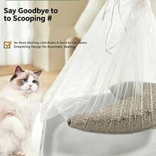 20pcs/5pcs/1pc Disposable Thick & Large Elastic Litter Bag, Suitable For Large & Small Litter Boxes, Easy To Clean, 122cm/50inch - View 2