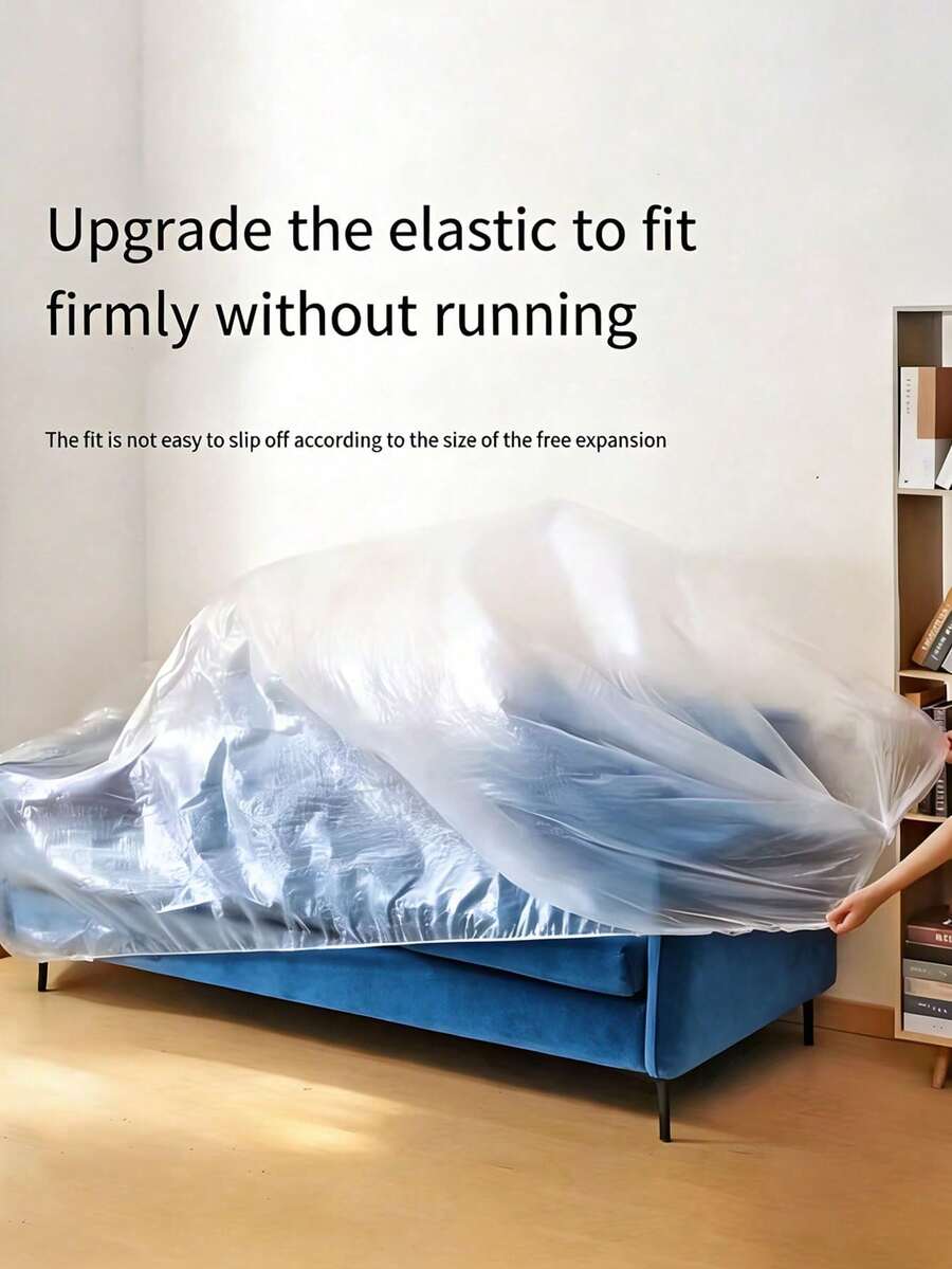 Elastic Furniture And Appliance Dust Cover - High Quality Transparent Plastic Protective Cover, Adjustable, Large Transparent Durable Dust Cover Accessory, Dust Cover For Furniture, Multipurpose Cover, Fitted, Waterproof Fabric, Suitable For Sofa, Air Conditioner, TV, Refrigerator Etc. - Suitable For Home And Outdoor Use - All Year Round Use, Suitable For Bedroom And Storage - Multicolor - View 1