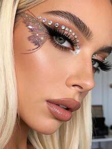 STARTTOOS Glitter Gradient Colorful Tattoo Stickers Y2K Shiny Vibrant Butterfly Pattern Small Arm Tattoo Stickers, DIY Wrist Ankle Shoulder Neck Collarbone Body Temporary Tattoo Stickers - Multicolor - View 6