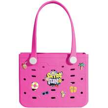 EVA Women's Tote Bag - Oversized Solid Color Beach Purse, Waterproof & Sandproof, Lightweight & Washable, Open Design For Easy Packing, DIY Customizable, Suitable For Pool, Camping, Shopping, Sports, Travel - Nhiều màu - Xem 29