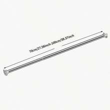 Thanh treo quần áo bằng thép không gỉ có thể điều chỉnh từ 15,75-74,8 inch, thanh treo rèm tắm, thanh treo rèm cửa, thanh treo rèm không cần khoan, thanh treo rèm phòng tắm, rèm phòng ngủ, rèm nhà bếp, thanh treo quần áo có thể kéo dài, chắc chắn và bền bỉ để treo quần áo, rèm tắm, thanh treo dạng ống lồng, thanh treo quần áo - Bạc - Xem 21