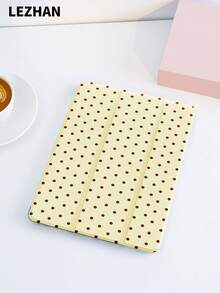 Ốp bảo vệ máy tính bảng nền màu be với họa tiết chấm bi nâu, có khe cắm bút cảm ứng, chống rơi vỡ, giá đỡ gấp ba, tương thích với iPad 10.2", Pro 11" 2021/2020/thế hệ thứ 10, (A16) 11" thế hệ thứ 11 2025, thế hệ thứ 8/9/10, Galaxy Tab A8 10.5" 2022, Matepad 10.4"/Tab, hỗ trợ chế độ ngủ/thức, quà tặng cá nhân lãng mạn. - Nhiều màu - Xem 3