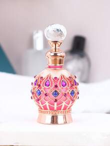 15ml Exquisite Rhinestone-Decorated Enamel Bottle, Mini Refillable Container, Portable Travel/Holiday Personal Care, Perfume & Essential Oil Sample Bottle, Home Decor, Ideal Gift For Girls (Perfume Not Included, Empty Bottle Only) - View 14