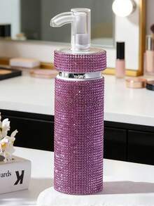 120ml Refillable Rhinestone Decorated Dispenser Bottle, Suitable For Lotions, Shampoos, Body Washes, Luxury Sparkling Diamond Storage Container For Cosmetics, Ideal For Home, Bathroom And Travel Use - Multicolor - View 4