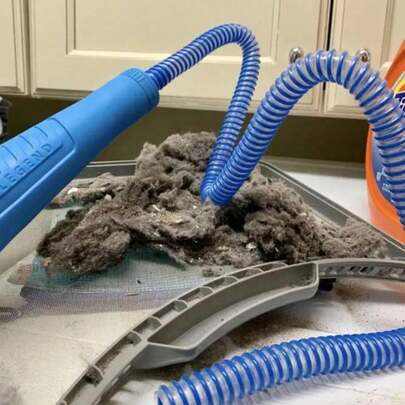 3pcs/Set Dryer Vent Cleaner Hose Compatible For Most Vacuums - Flexible Removal System With Elastic , DIY Dryer Hose Cleaning Attachment,Vacuum Hose For Appliance Maintenance & Fire Hazard