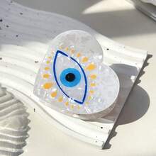 1pc Evil Eye Hair Claw Hairpin For Women, Protective Charm Hair Accessories With Mystical Eye Print, Non-Slip Clips For Girls Teens Summer Hair Jaw Clip Hair Clamps Hair Clutch Hair Catcher Clip, Claw Clip Fall Winter Hair Clip For Vacation Outfits Woman - 彩色 - 查看 6
