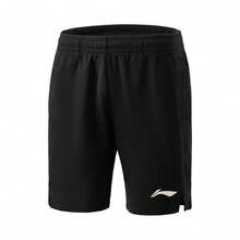 Quần short thi đấu cầu lông LI-NING Provincial Team Series, quần tập luyện chuyên nghiệp thoáng khí, nhanh khô dành cho nam giới AAPV045 - màu đen - Xem 1