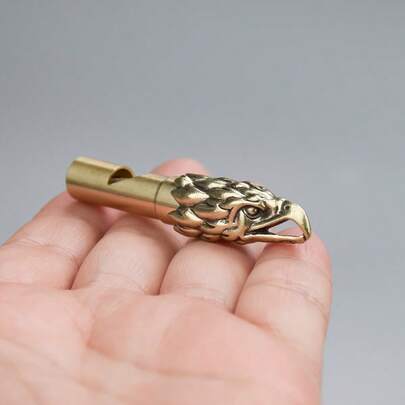 Handmade Pure Copper Eagle Head Whistle - Exquisite Eagle Design, Keychain Pendant, Durable Christmas Thanksgiving Mother's Day Gift, Suitable For Outdoor Enthusiasts, Gift Item | Delicate Craftsmanship | Art Hanging Decoration, Eagle Decor.