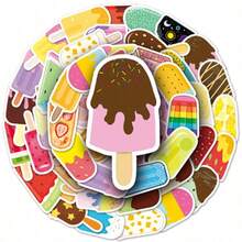 50 Popsicle Cartoon Graffiti Summer Style Fresh DIY Milk Tea Cup Mobile Phone Case Computer Waterproof Sticker - Multicolor - View 6