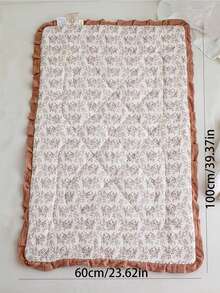 1 tấm lót nệm cũi em bé, chất liệu vải nhung mềm mại, ấm áp, dùng cho giường trẻ sơ sinh, bộ đồ giường trẻ em, có thể đảo mặt và giặt được. - Hoa dâm bụt - Xem 4