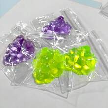 逼真桑葚造型挤压玩具，软绵绵的水果葡萄减压玩具，柔软可捏 - 彩色 - 查看 10