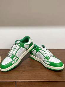 Giày thể thao nam casual mới năm 2026, giày sneaker thời trang đa năng màu xanh lá cây, giày nam. - màu xanh lá - Xem 1